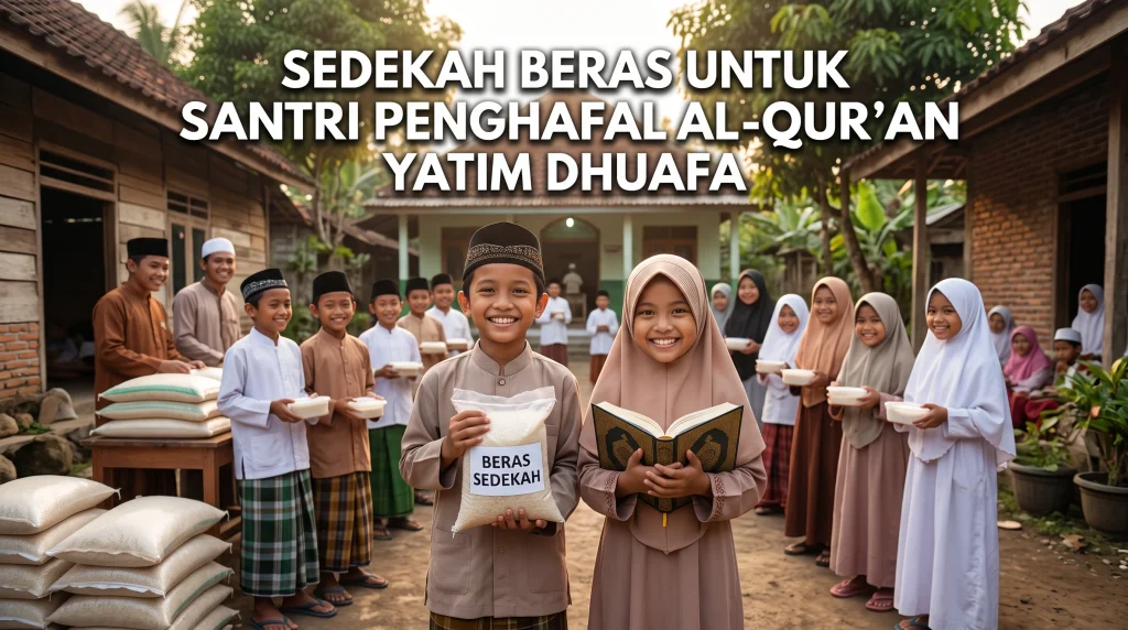 Sedekah Beras untuk Santri Penghafal Al Qur’an Yatim Dhuafa